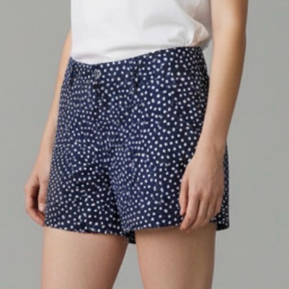 Splendid Blue White Polka Dot Chino Shorts Size 12